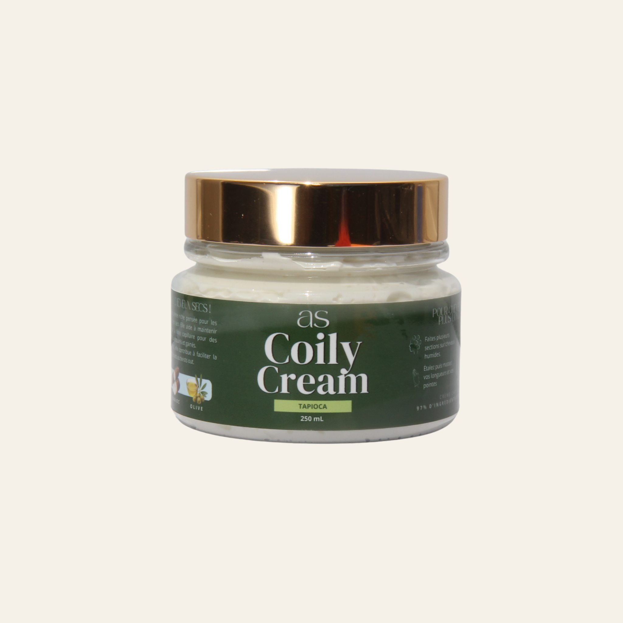 Coily Cream - Crème Hydratante Riche au Gel de Tapioca